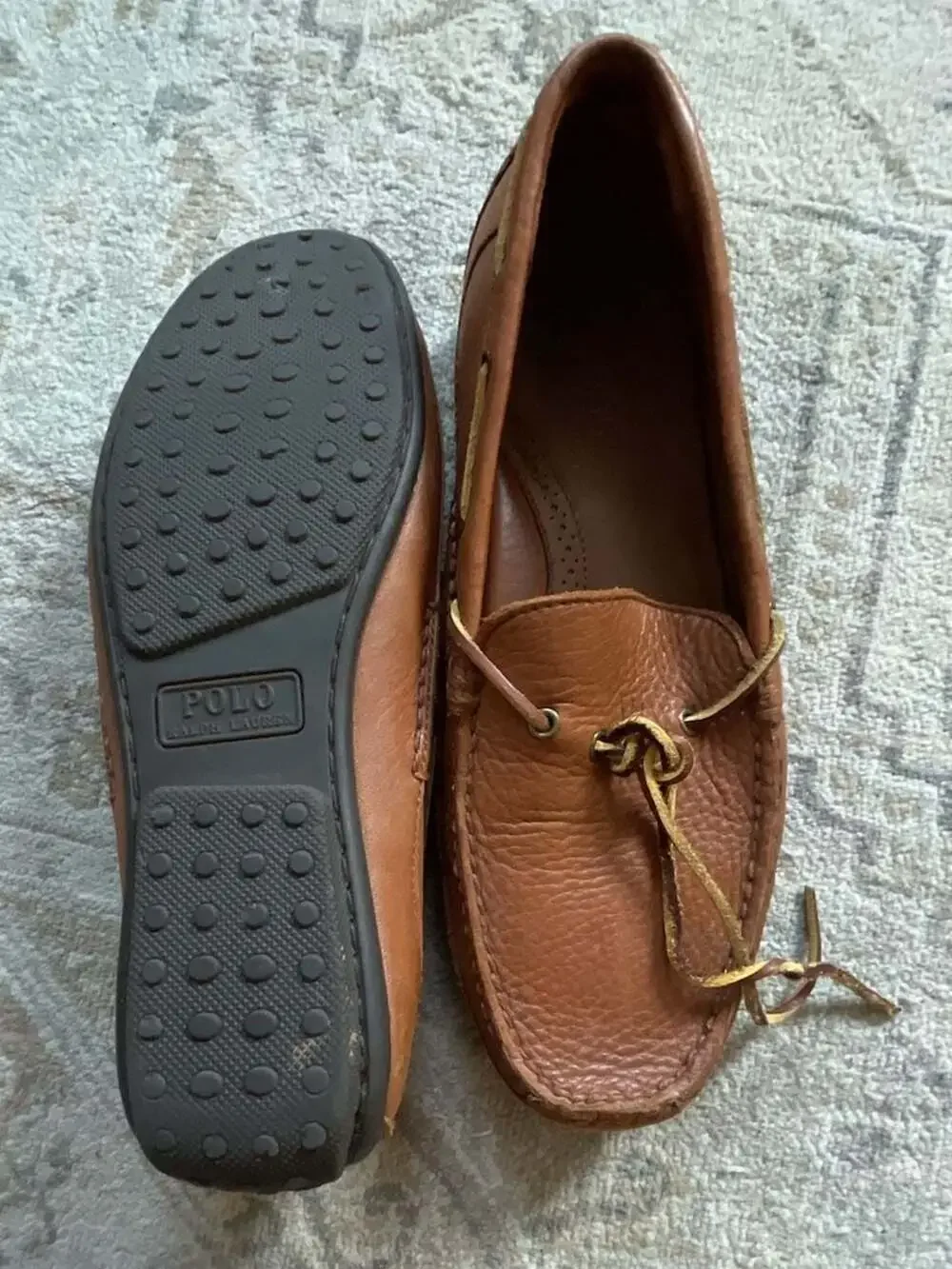 Polo Ralph Lauren Brown Leather Moccasin Driving Shoes